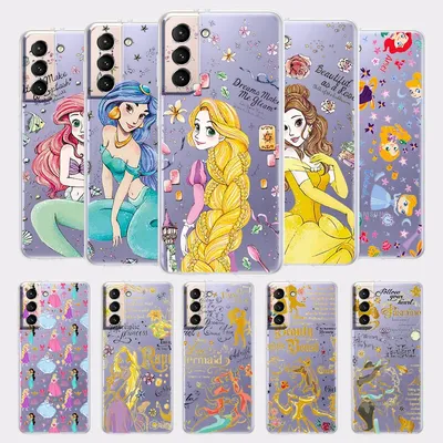 Floral Disney Princess For Samsung Galaxy S24 S23 S22 S21 S20 Ultra Plus Pro S10 S9 4G 5G