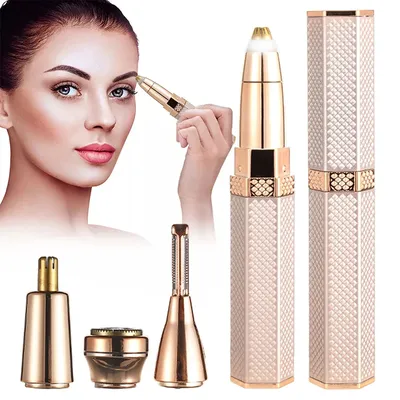 4 In 1 Facial Electric Shaver For Women Full Body Epilator Rechargeable Painless Eyebrow Nose Bikini
