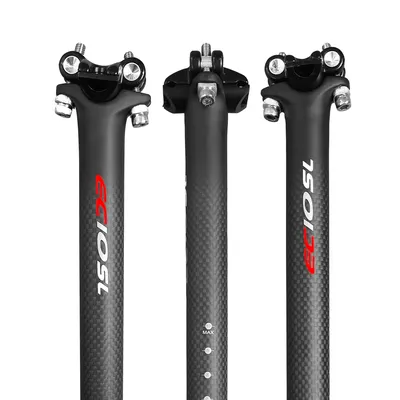 Matte Bicycle Seatpost Carbon 27.2/30.8/31.6*350/400mm Mountain Road Bike Seat Post 3K Carbon Seat