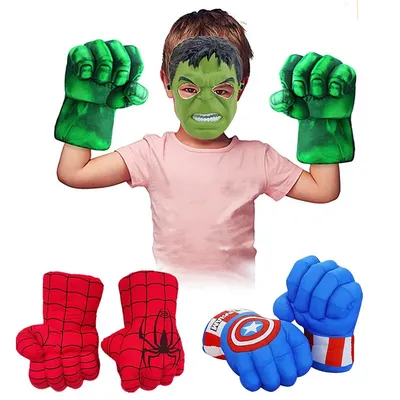 Superhero Hands for Kids Superhero Boxing Gloves Smash Fists Soft Plush Toys Cosplay Costumes