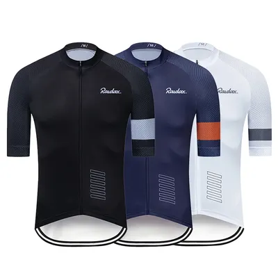 Men Cycling Jersey Raudax Classic Black Cycling Racing Tops Short Sleeve Cyclist Clothes Shirt
