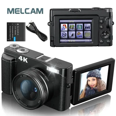 4K Digital Camera for Photography and Video Autofocus Anti-Shake 48MP Compact Vlogging Camera 3''