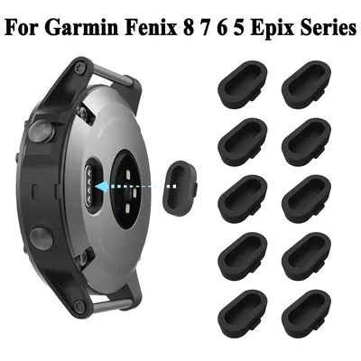 10 PCS/Set Dust Stopper For Garmin Fenix 8 E 7 7X 6 6X Pro 5 5X Plus Epix Pro Gen 2 Charging Port