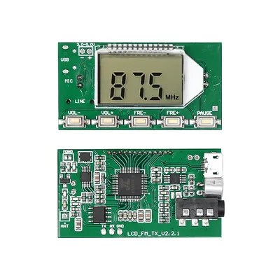 FM Transmitter Module FM Stereo Digital Transmitter Wireless Microphone Microphone Board DC 3V-5V 87.0MHz-108.0MHz