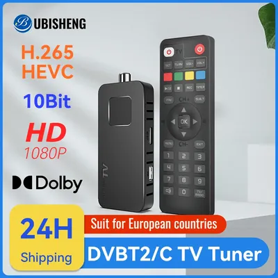 For Europe H.265 DVB-T2&C TV Decoder Dolby HD 1080P Mini TV Tuner HEVC 10Bit U8mini Digital