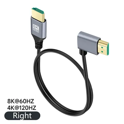 90 degree HDMI 2.1V Cable Cord 8K 60Hz 4K 120Hz 48Gbps EARC ARC HDCP Ultra High Speed HDR for HD TV