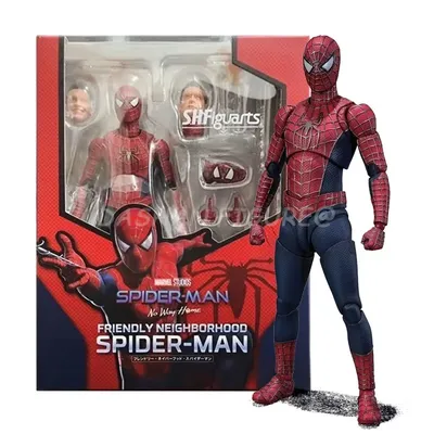 Marvel Spider-Man: No Way Home Figures SHF Tobey Maguire Spiderman Action Figure PVC 15cm Collection Movable Model Toys Gifts