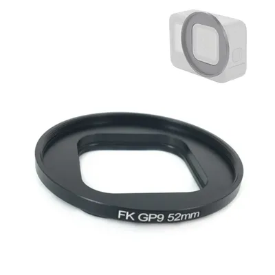 52mm Lens Filter Adapter Ring for Black GoProHero 9 10 11 mini 12 Action Camera to add CPL Red