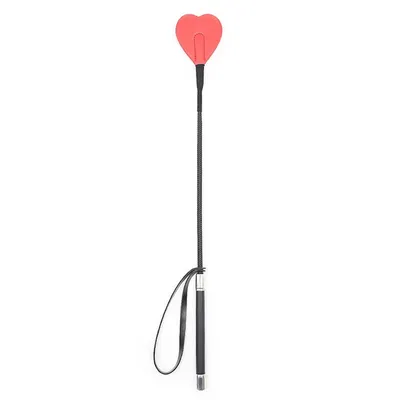 53.5CM PU Leather Heart-Shaped Horse Whip Premium Crops Equestrianism Paddles Riding Crop Horse