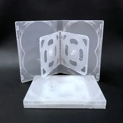 Rectangular Empty CD/DVD Storage Box Transparent DVD Case CD Package Capacity 4-8 Discs Insert Cover