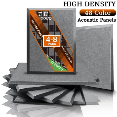TOUO Acustic Panel 4-6-8 Pcs Acoust Insulation Absorcion Material Studio High Density Sound Absorbing Panels Home Accessories