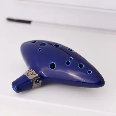 12 Hole Ocarina Ceramic Alto C Vessel Flute Wind Musical Instrument with Song Book Neck String Neck