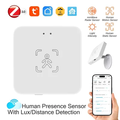 Tuya WiFi /Zigbee Human Presence Detector Smart Human Body PIR Sensor MmWave Radar Microwave Motion