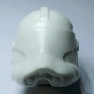 100 pcs pure white helmet head Building Block Mini Action Figure Toys Solid Plain Helmet
