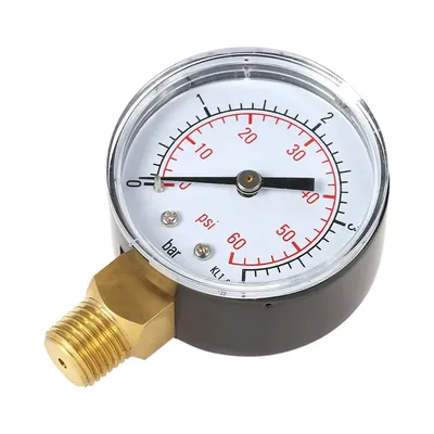 50mm 0~60psi 0~4bar Pool Filter Water Pressure Dial Hydraulic Pressure Gauge Meter Manometer 1/4"