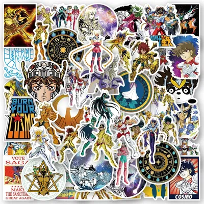 10/30/50pcs Anime Saint Seiya Graffiti Stickers for Laptop Skateboard Phone Case Waterproof Cartoon Sticker Decals Kids DIY Toys