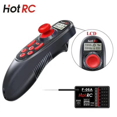 HOTRC DS-600 6CH 2.4GHz Radio System Transmitter Remote Controller with F-06A PWM 6 Channel Receiver