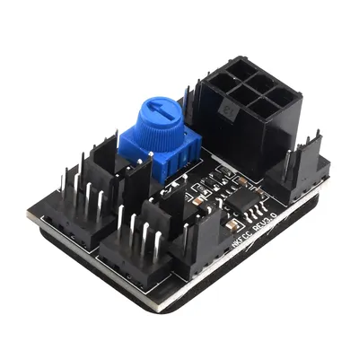 DC 12V 7A Speed Controller 3 Pin 4 Pin Fan Adapter PWM PC Chassis Cooling Fan Hub 8 Way Splitter