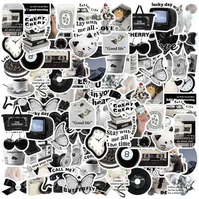 Etori Life 50pcs Cartoon Cute Exquisit Literary Objects Student DIY Laptops, Scrapbooks,Stationery Decoration Stickers