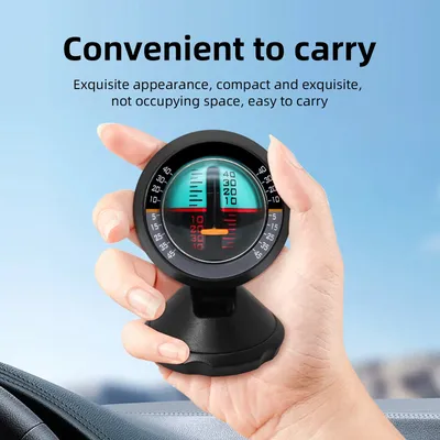 Car Inclinometer Slope Meter Multifunction Portable High-precision Auto Universal Compass Outdoor