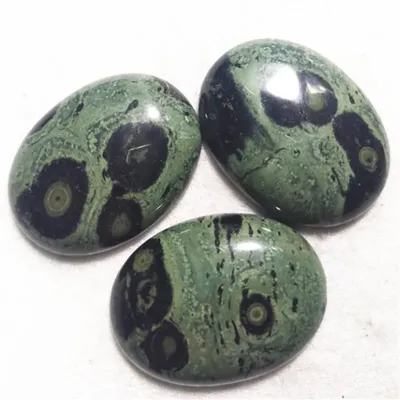 3PCS 30x40MM Nature Kambaba Jasper Cabochons Oval Shape Hot Colors For Women Pendants Making