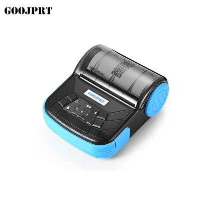 GOOJPRT Mini portable handheld POS thermal Bluetooth bill black blue 80mm printer for Android iOS