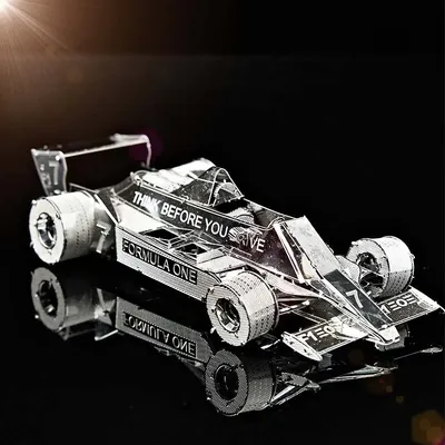 New 3D Metal Puzzles Formula One Car Stainless Steel Miniature Metal Alloy Assembly Model Handmade Puzzles Kits Toys For Adult