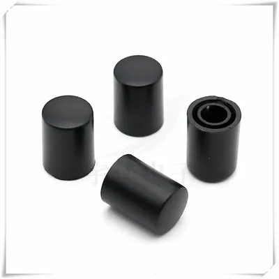 10PCS 12*16.5MM Black Volume Encoded Switch Cap Audio Amplifier Potentiometer Plastic Knob Hole 6MM