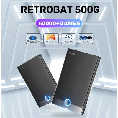 KINHANK Super Console X Retrobat Gaming HDD 500G with 60000 Games for 70 Emulators