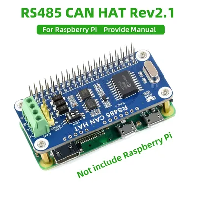 Raspberry Pi RS485 CAN HAT 3.3V MCP2515 SP3485 SPI Interface Allows Stable Long-Distance Communication for Pi 4B/3B+/3B/Zero
