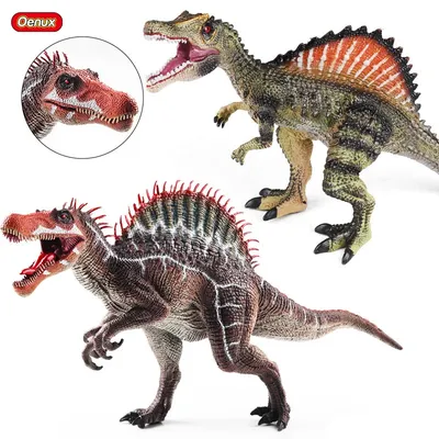 Oenux New Jurassic Dinosaur Brinquedo Spinosaurus Action Figures Open Mouth Tyrannosaurus Animals