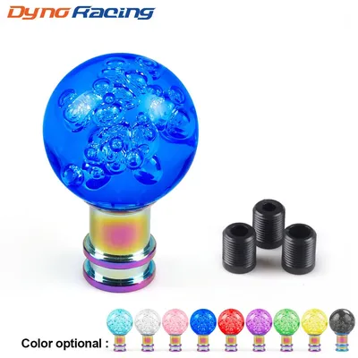 Car Manual Shift Knob Acrylic Gear Shifter Head Shift Knob Stick Crystal Transparent Bubble Pink