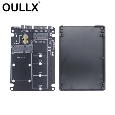 M.2 NGFF SSD MSATA Protocol To Serial Port External Built-In Hard Disk Box Msata To Sata 3 3.0 Dual