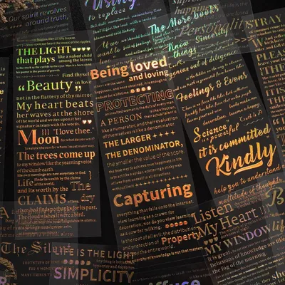 JIANQI 5pcs 60*150mm Cycle Phrase Stickers Classics Words Collage Diary Creative Stationery DIY Scrapbooking Decor Stickers
