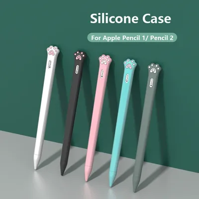 Silicone Case For Apple Pencil 2 1st 2 Case Pencil case Tablet Touch Stylus Protective Cover Pouch Portable Soft Silicone Case