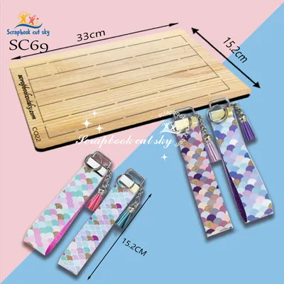 Scrapbookcuty-SC69 Keychain Wood Cutting Mould, Used with Most Machines
