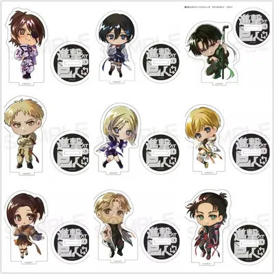 Game Armin Levi Mikasa Ackerman Eren Yeager Acrylic Stand Doll Mini Figure Model Plate Cosplay Toy