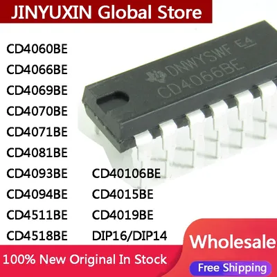 10Pcs New CD4060 CD4066 CD4069 CD4070 CD4071 CD4081 CD4093 CD4094 CD4511 CD4518 CD40106 CD4015