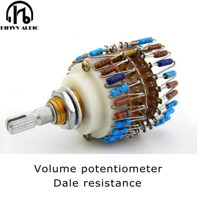 2.0CH Volume Potentiometer Switch With Dale Resistor For Audio Amplifiers Switch Control Attenuator Better Then ALPS 50K 100K