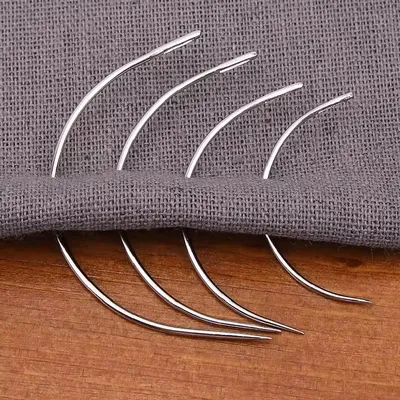 4Pcs Sewing Curved Needle Leather Craft Sewing Accessories C Type Stitching Sewing Leathercraft