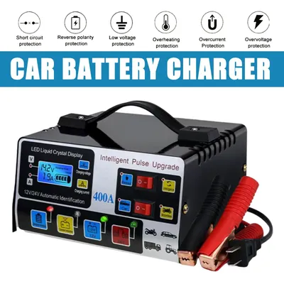Metal Car Battery Charger 12V24V 220W Full Automatic Car Battery Charger Repair Battery Charger High