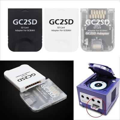GC2SD Memory Card Adapter Micro Plug and Play SD Card Adapter For Nintendo Gamecube NGC and Wii Retro Video Game Console