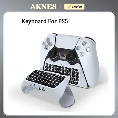 Wireless Keyboard for PS5 Controller Handle Bluetooth External Keyboard for Playstation5 ChatPad
