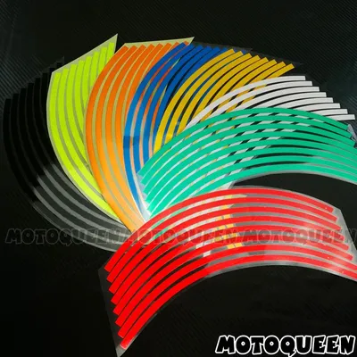 16X 17"Motorcycle Reflective Stripes Wheel Rims Tire Decals Stickers For YZF R1 R15 R25 R3 R6 R7 MT