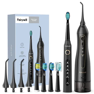 Fairywill Water Dental Flosser Teeth Portable Cordless USB Oral Irrigator Cleaner IPX7 Waterproof