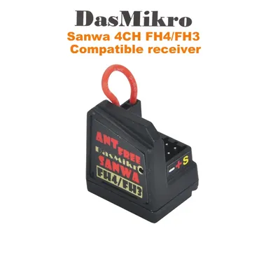 Receiver For Sanwa Compatibe Sanwa FH3 FH4 4 Channel Antennaless Surface Receiver RC Car Model 2.4G