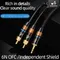 HIFI 3.5 mm to 2rca audio cable 6N OFC HiFi Phone Computer to Amplifier Audio Cable AUX RCA Jack