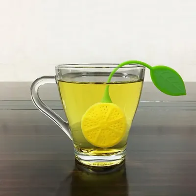 Lemon Loose Tea Leaf Strainer Herbal Spice Infuser Filter Diffuser Tea bag tea maker silicone tea