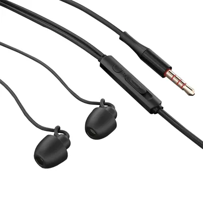 Anti-noise Sleeping Wired Headphone Headsets In-ear Noise Cancelling Earphone for Hotels Living Room Single 3 5mm Black