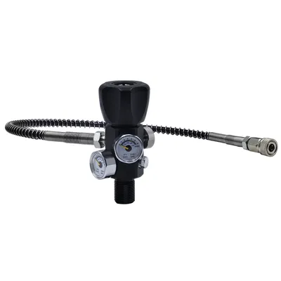New DIN Valve Scuba Adapter with Gauge Tank Filling Station Refill for Air Tank Bottle Cylinder HPA